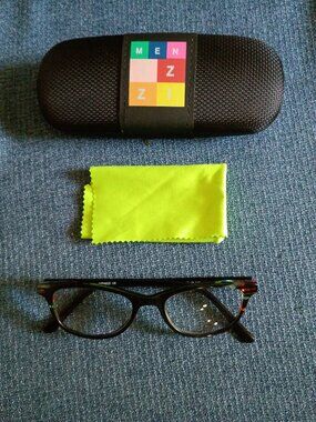 Menizzi Italy Eyeglass Frames MA4048 C2 black tortoise mosaic glasses 49-18